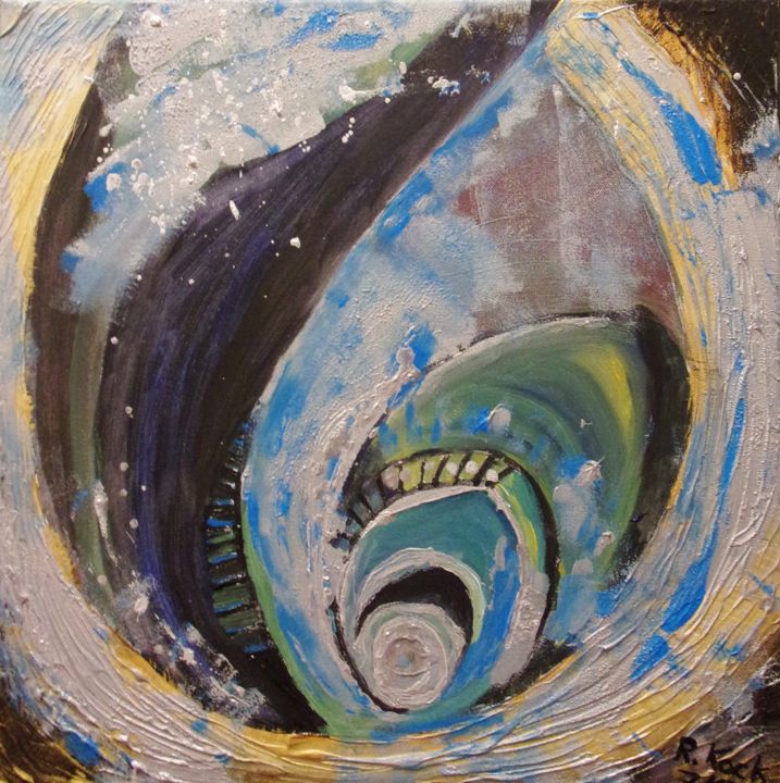 Pintura intitulada "Tube Vision" por Renate Kock, Obras de arte originais, Acrílico