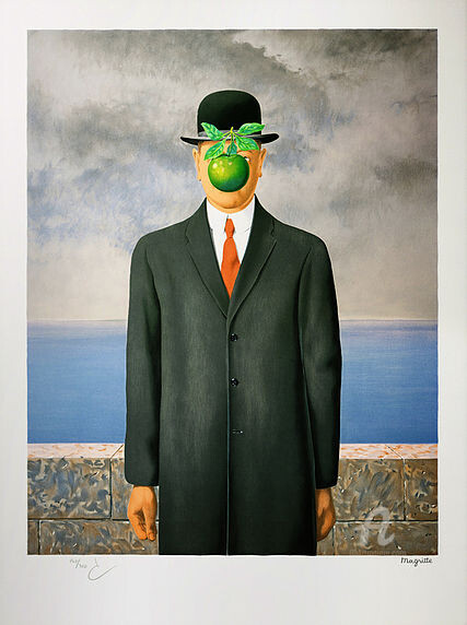 Prenten & gravures getiteld "Le Fils De L'Homme" door René Magritte, Origineel Kunstwerk, Lithografie