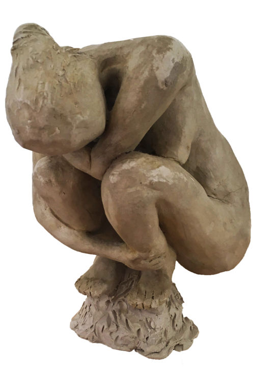 Sculpture titled "Amandine" by Reno, Original Artwork, Clay
