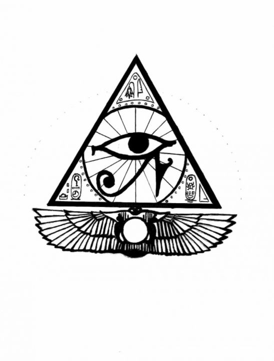 egyptian all seeing eye drawing