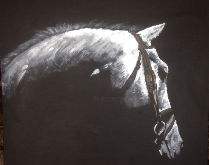 Картина под названием "The Horse" - Riccardo Ceccanti, Подлинное произведение искусства, Акрил