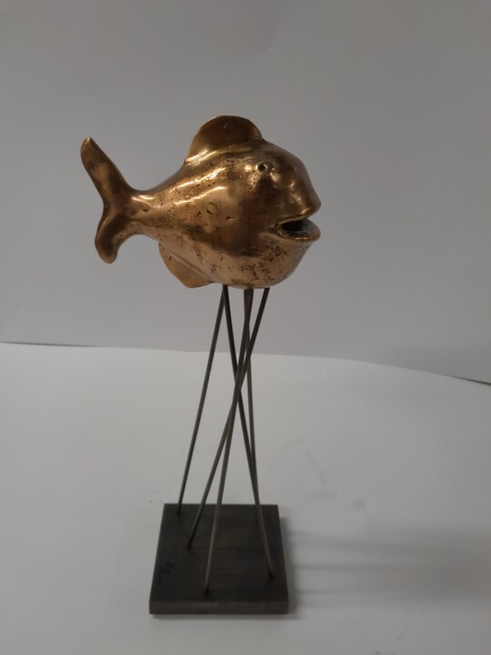 雕塑 标题为“Kugelfisch 2” 由Richard Blaas, 原创艺术品, 青铜