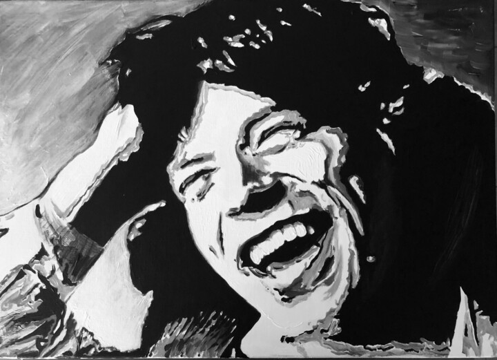 Pintura titulada "Mick Jagger (3)" por Richard Hanssens, Obra de arte original, Acrílico