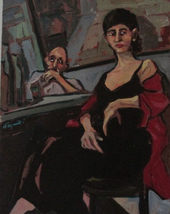 Schilderij getiteld "In Attesa" door Rita Cerquetti, Origineel Kunstwerk, Acryl