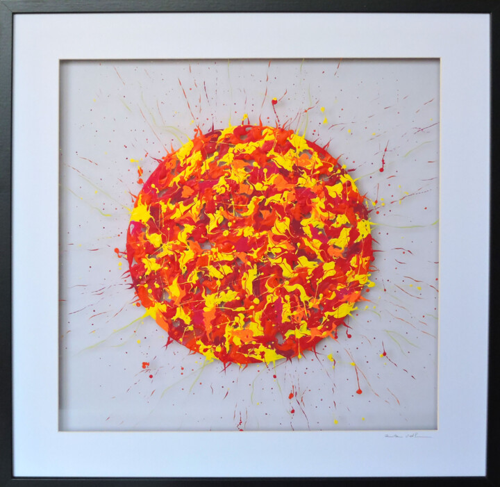 Painting titled "Irradiations n°1" by Rita Vandenherrewegen, Original Artwork, Acrylic Mounted on Plexiglass