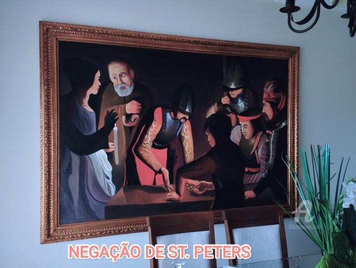 Painting titled "Negação de São Pedro" by Ricardo Massucatto, Original Artwork, Oil