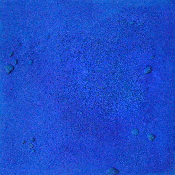 Peinture intitulée "Bue bubbles" par Robert Cadiere, Œuvre d'art originale, Acrylique Monté sur Châssis en bois