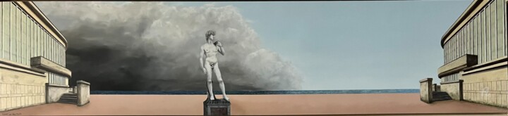 Schilderij getiteld "Michelangelo’s Coas…" door Robert Van Den Herik, Origineel Kunstwerk, Olie