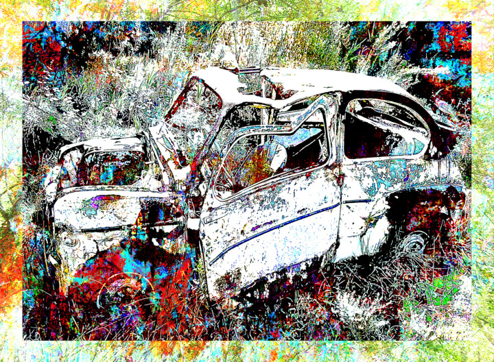 Arts numériques intitulée "600, volviendo a la…" par Roberto Saiz, Œuvre d'art originale, Collage numérique