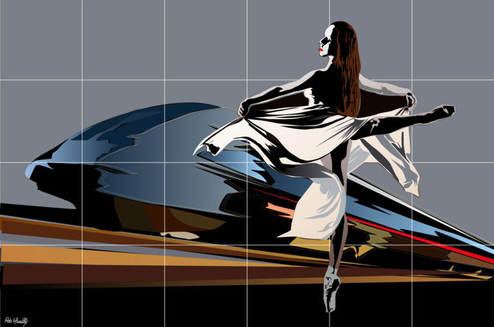 绘画 标题为“silhouette danse tr…” 由Roby Marelly, 原创艺术品