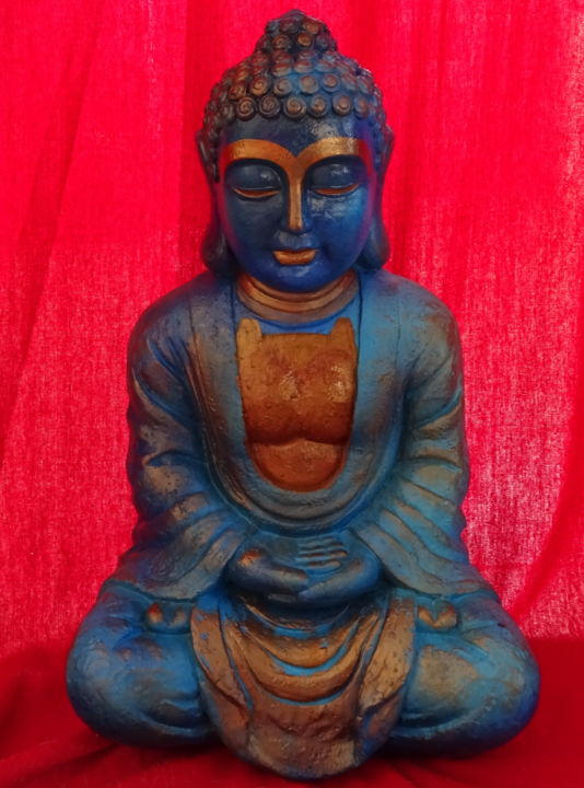 Artigianato intitolato "The blue buddha of…" da Ethector, Opera d'arte originale, Arredamento