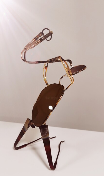 Escultura titulada "Saxophone" por Romain Boussard (H3), Obra de arte original, Metales