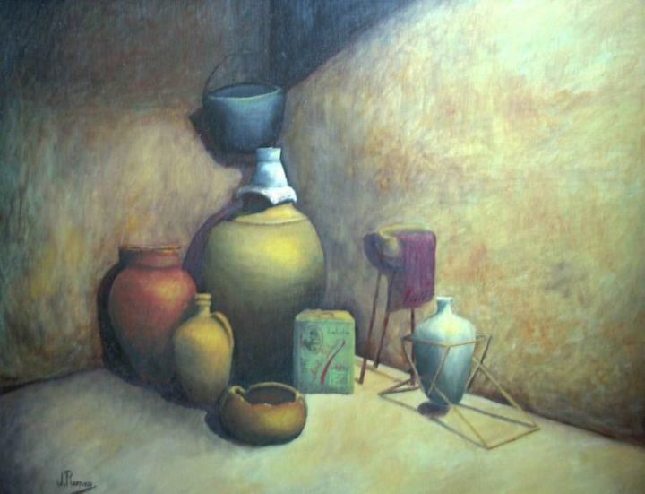 Pintura titulada "Corner of the cellar" por Jose María Romeo, Obra de arte original, Oleo