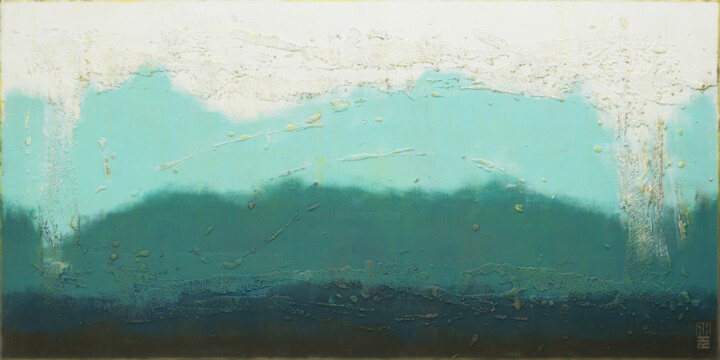 Pittura intitolato "Oceanic Blues" da Ronald Hunter, Opera d'arte originale, Acrilico