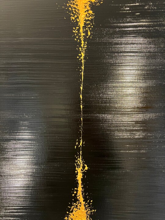 绘画 标题为“Dirty Gold Out Of A…” 由Ronan Martin, 原创艺术品, 颜料 安装在木质担架架上