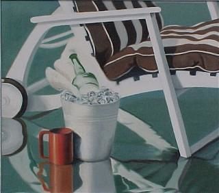 Peinture intitulée "A Day at the Beach" par Ron Bell, Œuvre d'art originale