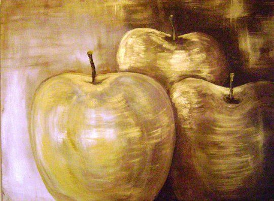 Картина под названием "Gold temptation" - Roni Ruth Palmer, Подлинное произведение искусства, Масло