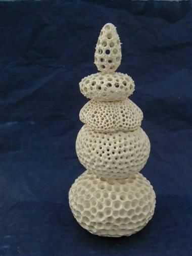Sculpture titled "Coral Tower" by Rorie Brophy, Original Artwork, Ceramics