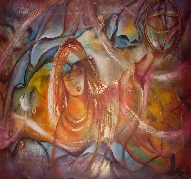 Painting titled "Avatar" by Rosa Lapinha, Original Artwork