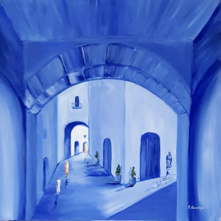 Картина под названием "Voyage bleuté 2" - Rose Passalboni Giudicelli, Подлинное произведение искусства, Акрил Установлен на…