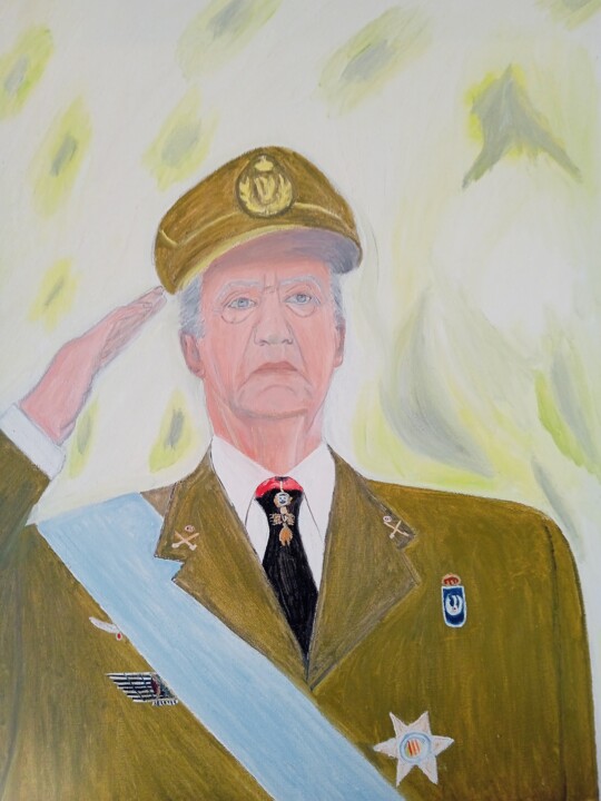 Painting titled "Juan Carlos I Rey d…" by Roser Solà, Original Artwork, Oil