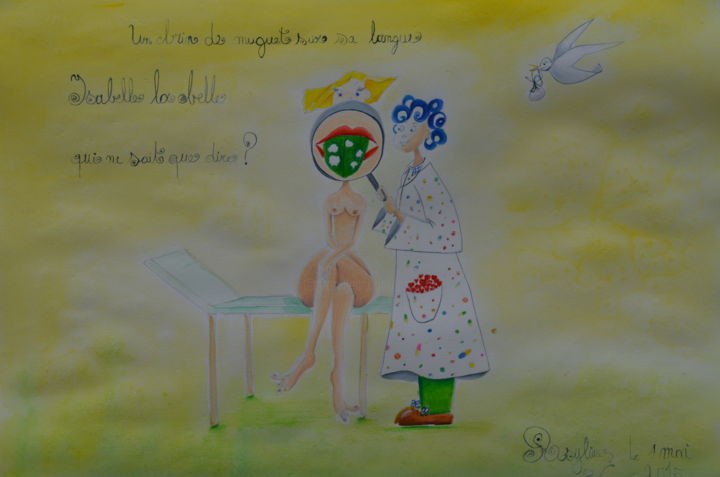 绘画 标题为“Un brin de muguet s…” 由Rosyline, 原创艺术品, 水彩