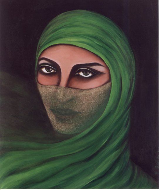 Painting titled "Verde" by Francesca Rota-Loiseau, Original Artwork, Oil