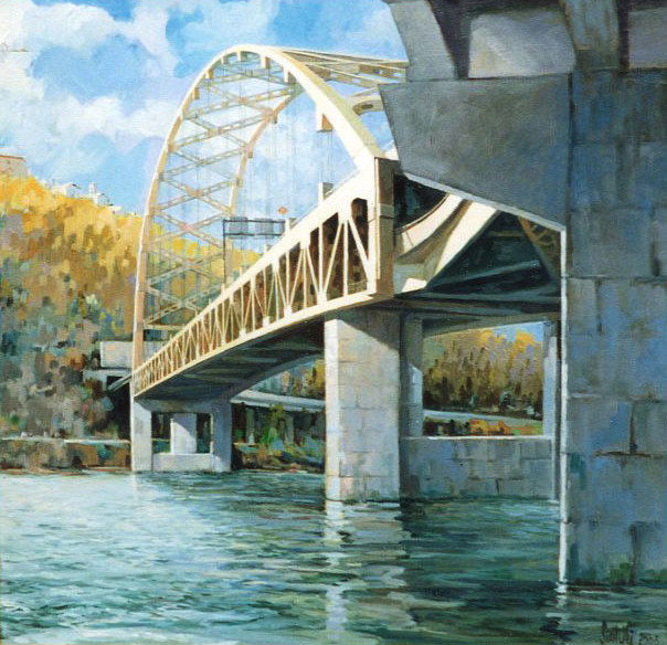 Painting titled "fort-pitt-bridge.jpg" by Dino Sistilli, Original Artwork