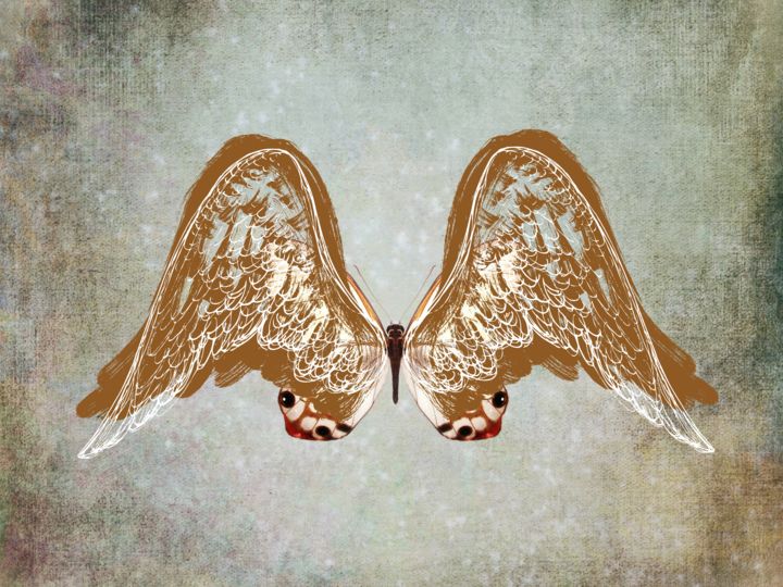 Grafika cyfrowa / sztuka generowana cyfrowo zatytułowany „Angel Wings 4” autorstwa Roxana Ferllini, Oryginalna praca, Fotomo…