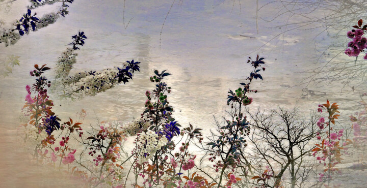 Digitale Kunst mit dem Titel "Un soir de printemps" von Michel Guillaumeau, Original-Kunstwerk, Digitale Malerei