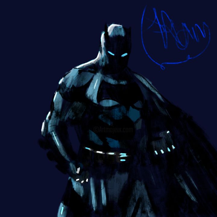 Arte digitale intitolato "I'm Batman" da Ruan Oliveira Ferrari, Opera d'arte originale, Lavoro digitale 2D