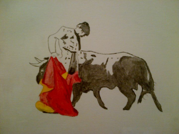 spanish bullfighting drawing