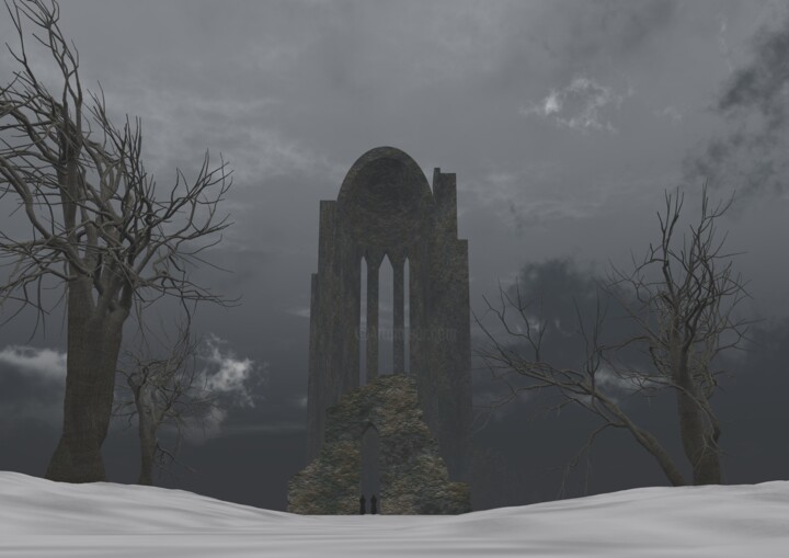 Digital Arts titled "The Remnant Ruins" by Russell Newell, Original Artwork, 3D Modeling
