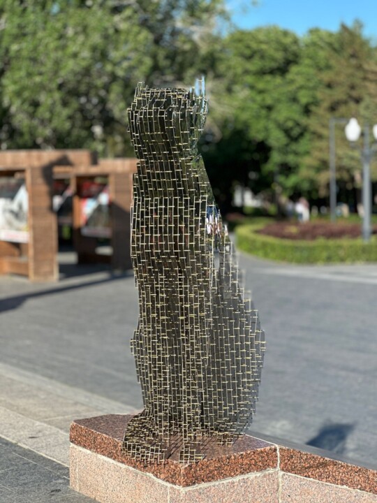 Sculpture titled "параметрическая ску…" by Rustam Abdulaev, Original Artwork, Stainless Steel