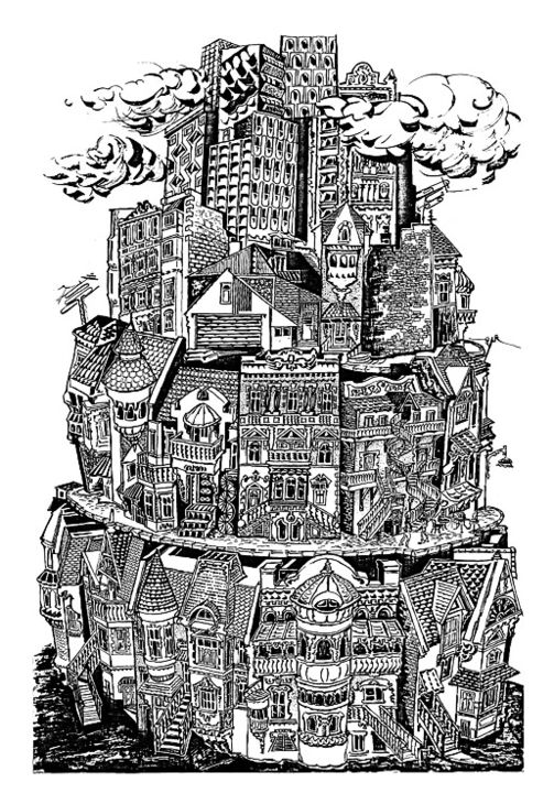 Drawing titled "rg-newertower-montr…" by Gabor Ruszkai, Original Artwork