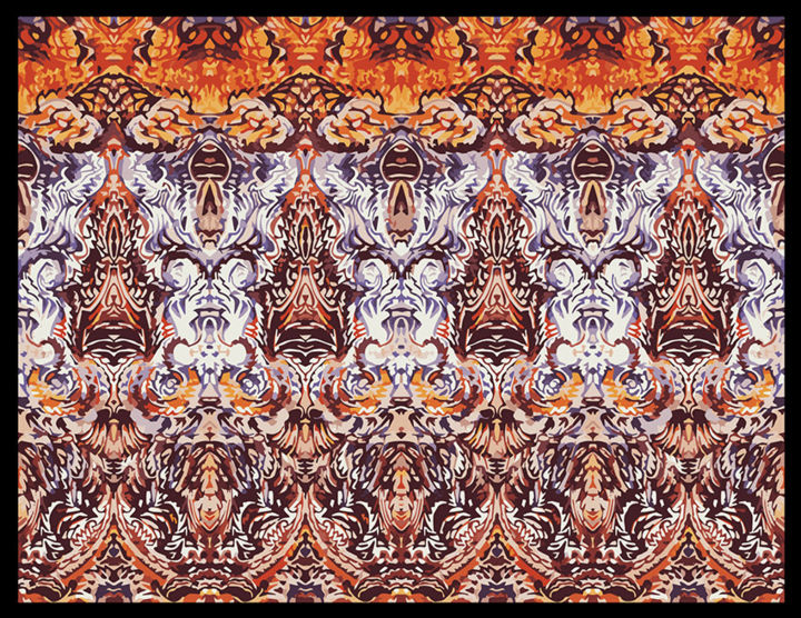 Digital Arts titled "gr-color-batik-patt…" by Gabor Ruszkai, Original Artwork