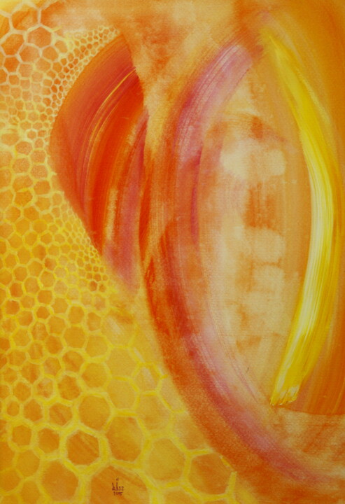 Schilderij getiteld "angel energy Odenara" door Sabina Kiss, Origineel Kunstwerk, Acryl