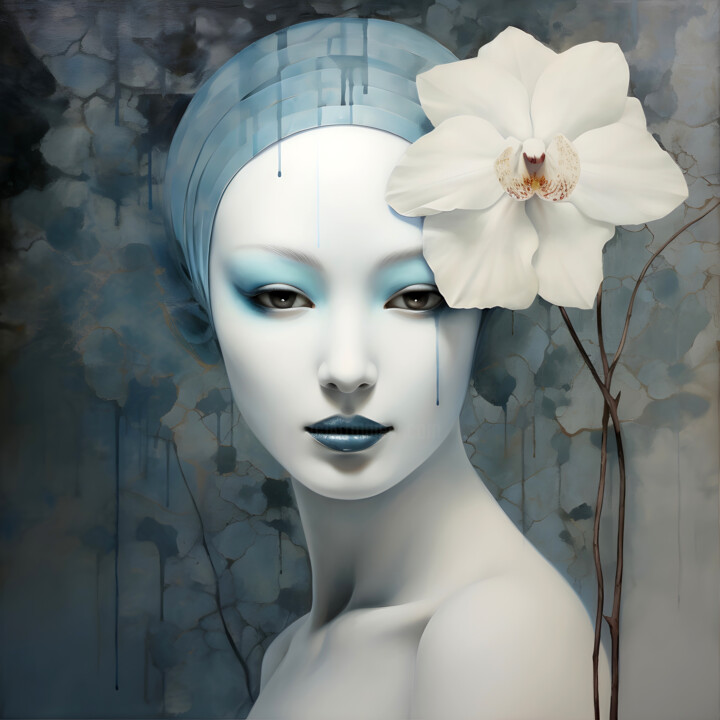 Digital Arts titled "Beauté éphémère II" by Sabine Glardon, Original Artwork, AI generated image