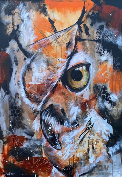 Malerei mit dem Titel "Freddy" von Sabrina Seck, Original-Kunstwerk, Acryl