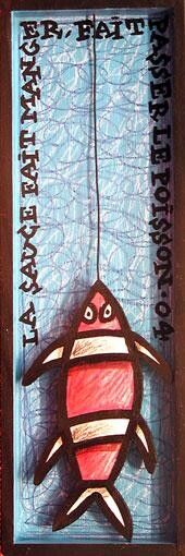 Painting titled "Poisson" by Sacha Schwarz, Original Artwork