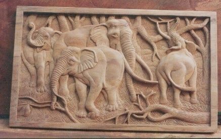Sculpture titled "Elephant in action" by Balinganya, Original Artwork