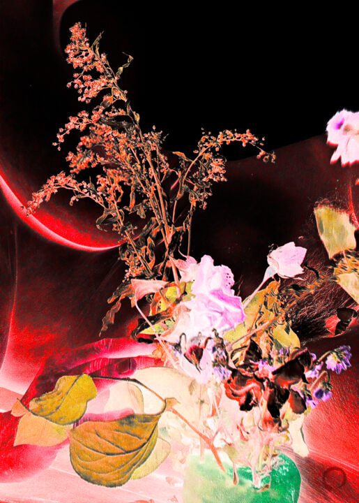Digitale Kunst mit dem Titel "Les fleurs" von Sadinoel, Original-Kunstwerk, Digitale Malerei