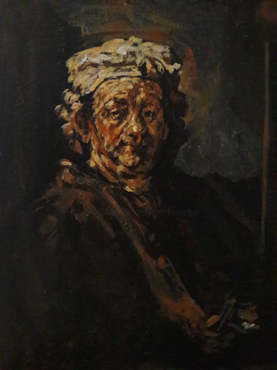 "Rembrandt étude.." başlıklı Tablo Sam Keusseyan tarafından, Orijinal sanat, Akrilik