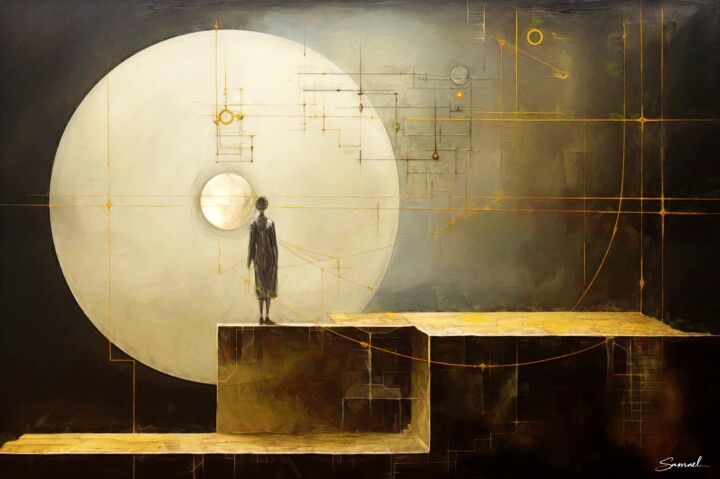 Arts numériques intitulée "The Golden Ratio" par Samael, Œuvre d'art originale, Peinture numérique