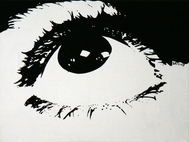 「Oeil de Bombaja」というタイトルの絵画 Samによって, オリジナルのアートワーク