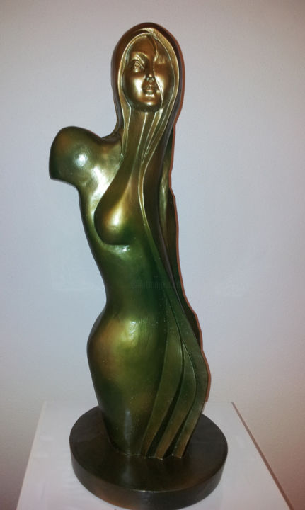 Sculpture titled "De trotse vrouw" by Sam Masoud, Original Artwork, Concrete