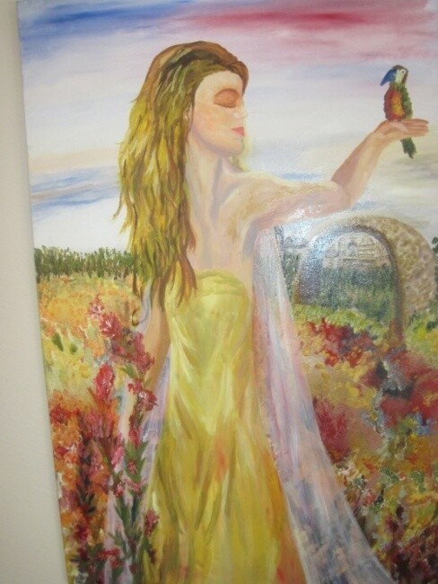 Painting titled "Be happy as a princ…" by Sanarte Sanarte, Original Artwork, Oil