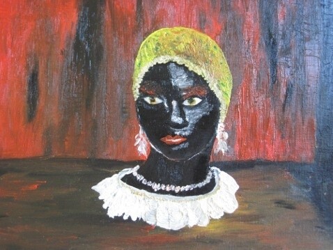 Painting titled "Unmasked" by Sanarte Sanarte, Original Artwork, Oil