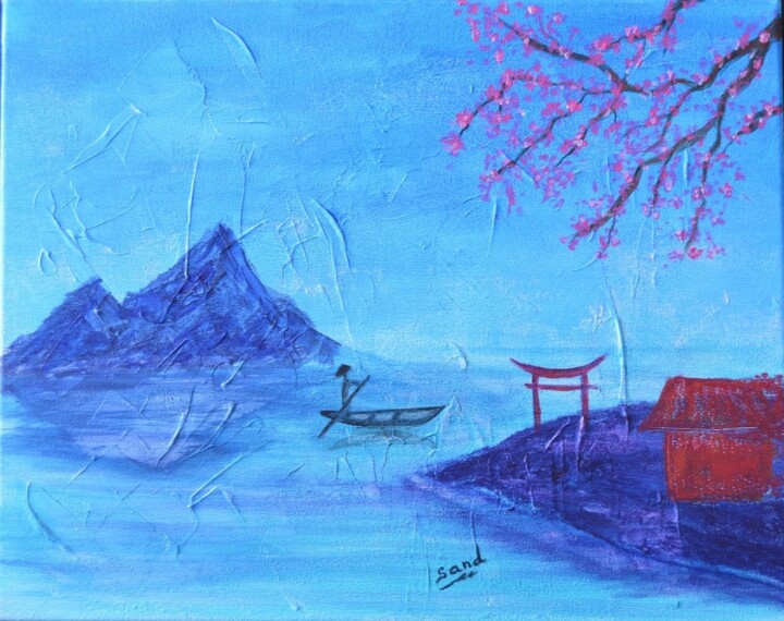 Peinture intitulée "Walk in china" par Sand Art Paint, Œuvre d'art originale, Acrylique