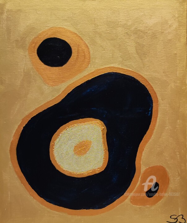 Painting titled "KLIMTI" by Sandra Ballve, Original Artwork, Acrylic Mounted on Wood Stretcher frame